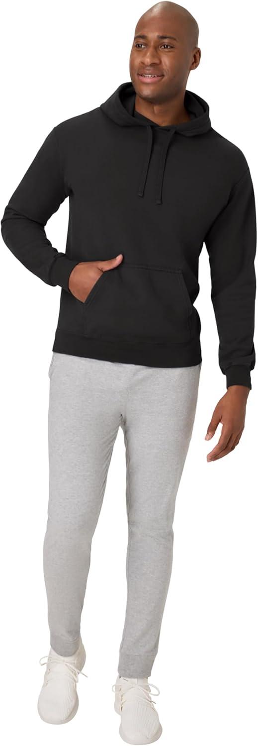 imageHanes mens Originals Fleece Hoodie Garment Dyed Hooded Sweatshirt Unisex Fleece PulloverBlack