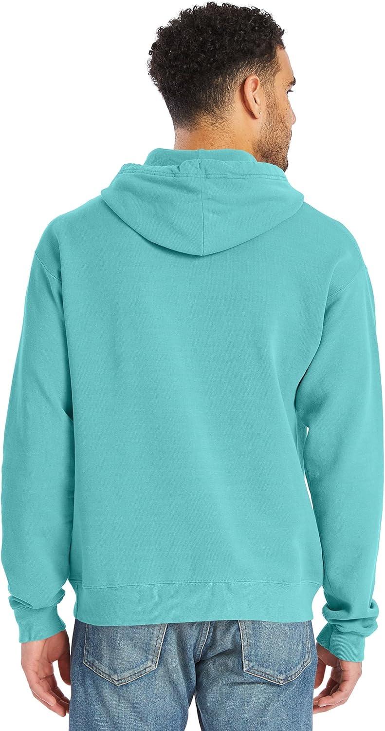 imageHanes mens Originals Fleece Hoodie Garment Dyed Hooded Sweatshirt Unisex Fleece PulloverConcrete Gray