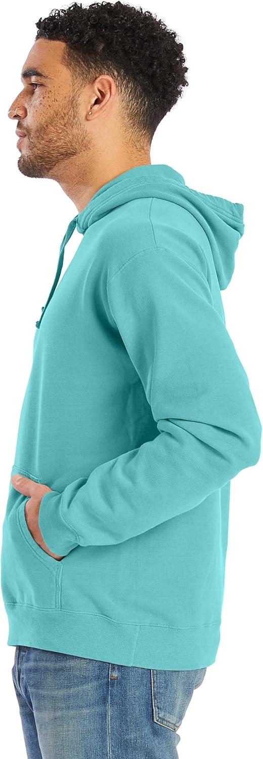 imageHanes mens Originals Fleece Hoodie Garment Dyed Hooded Sweatshirt Unisex Fleece PulloverConcrete Gray