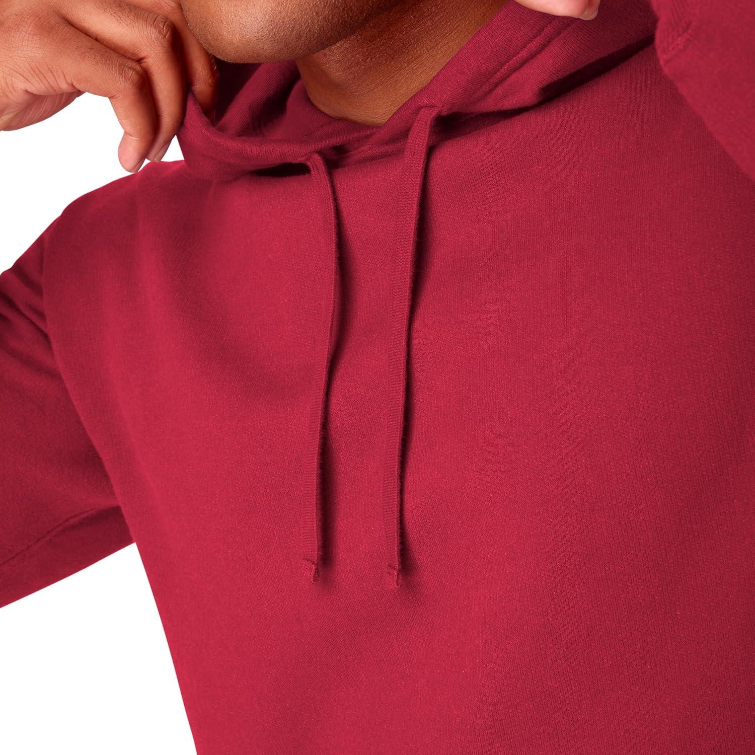 imageHanes mens Originals Fleece Hoodie Garment Dyed Hooded Sweatshirt Unisex Fleece PulloverCrimson Fall