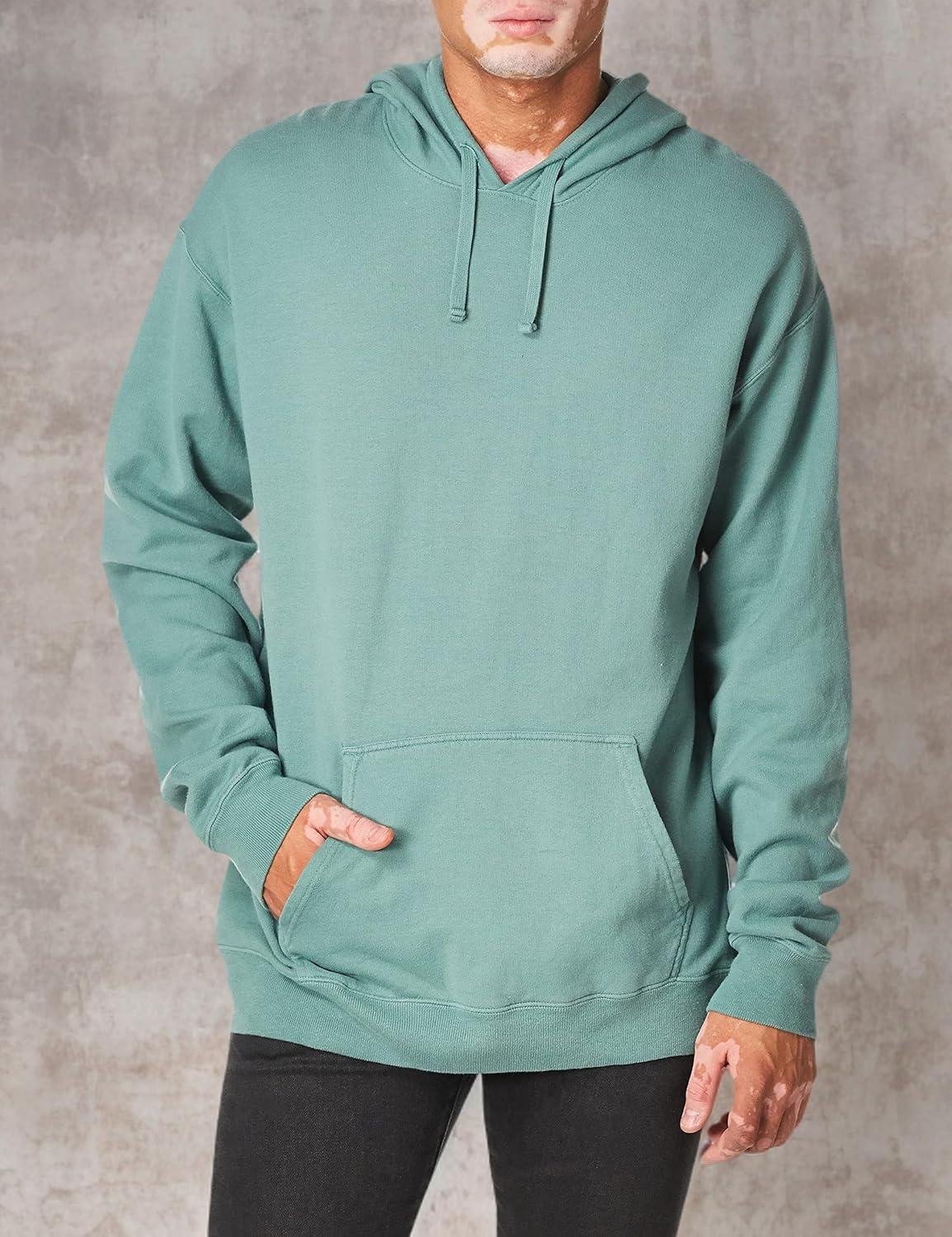 imageHanes mens Originals Fleece Hoodie Garment Dyed Hooded Sweatshirt Unisex Fleece PulloverCypress Green