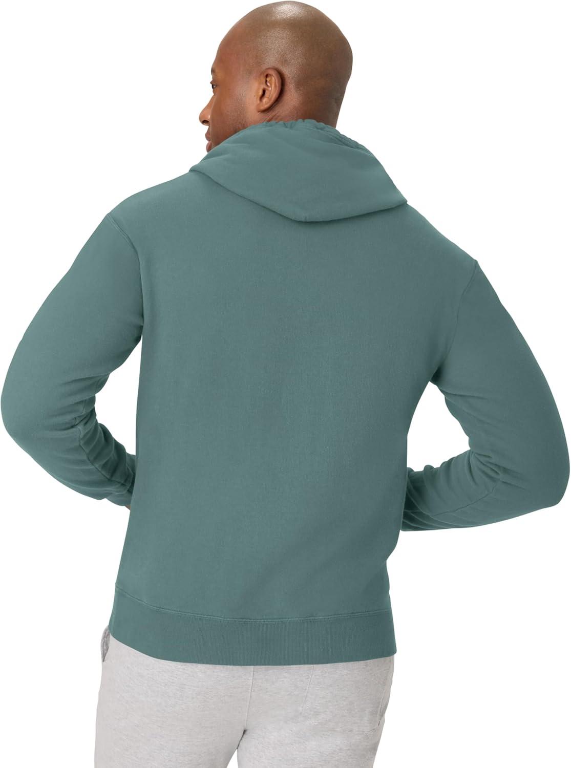 imageHanes mens Originals Fleece Hoodie Garment Dyed Hooded Sweatshirt Unisex Fleece PulloverCypress Green