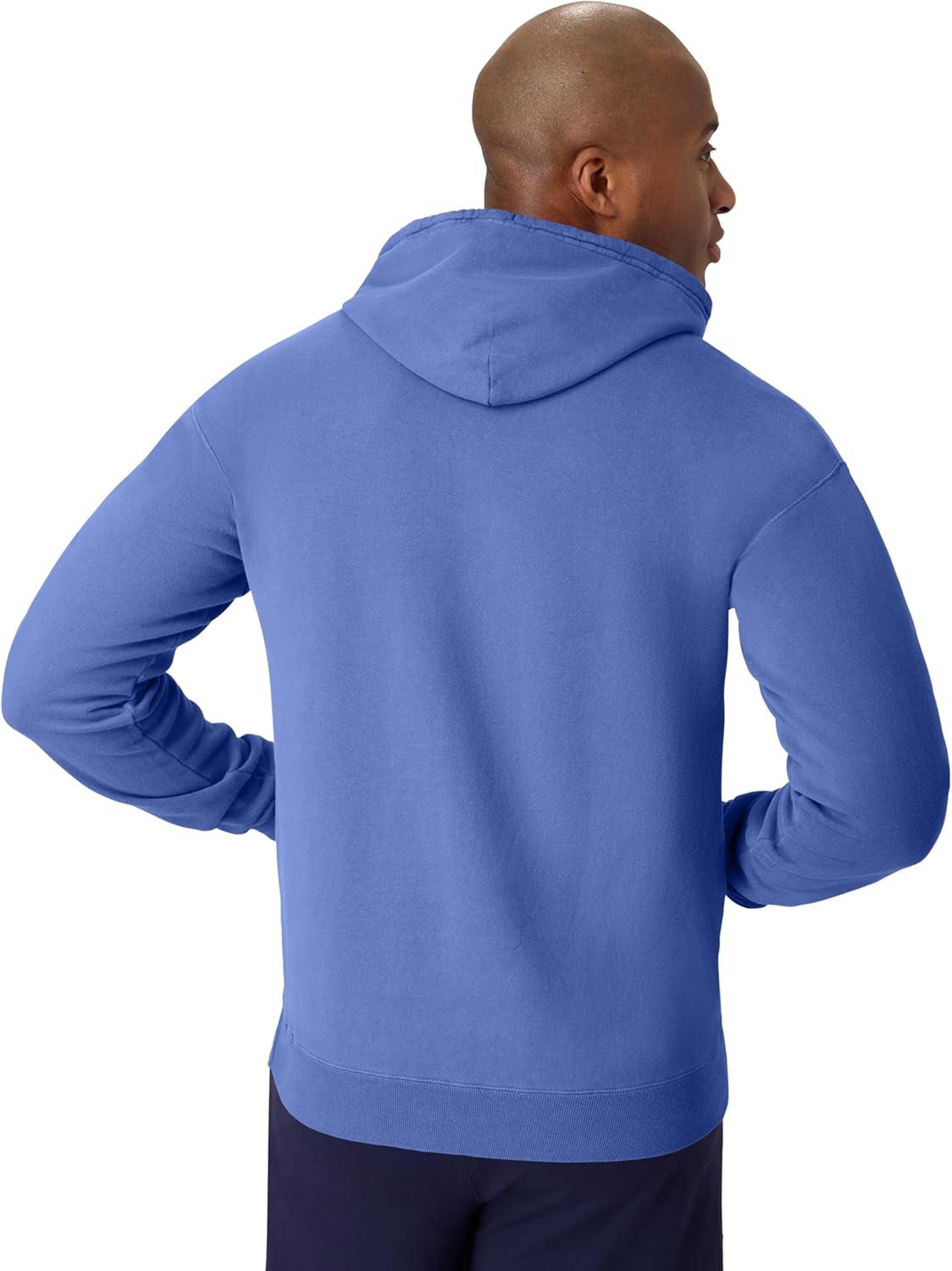imageHanes mens Originals Fleece Hoodie Garment Dyed Hooded Sweatshirt Unisex Fleece PulloverDeep Forte Blue