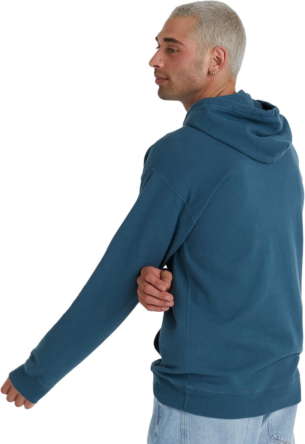 imageHanes mens Originals Fleece Hoodie Garment Dyed Hooded Sweatshirt Unisex Fleece PulloverMetallic Teal