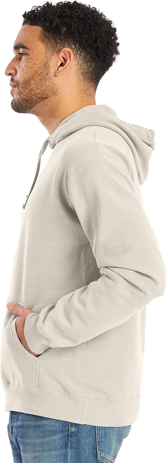 imageHanes mens Originals Fleece Hoodie Garment Dyed Hooded Sweatshirt Unisex Fleece PulloverParchment