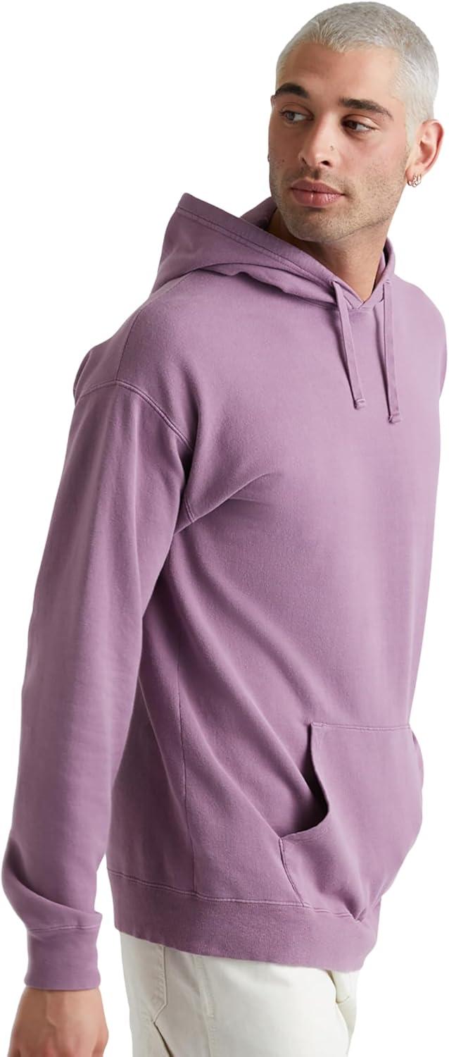 imageHanes mens Originals Fleece Hoodie Garment Dyed Hooded Sweatshirt Unisex Fleece PulloverPurple Plum Raisin