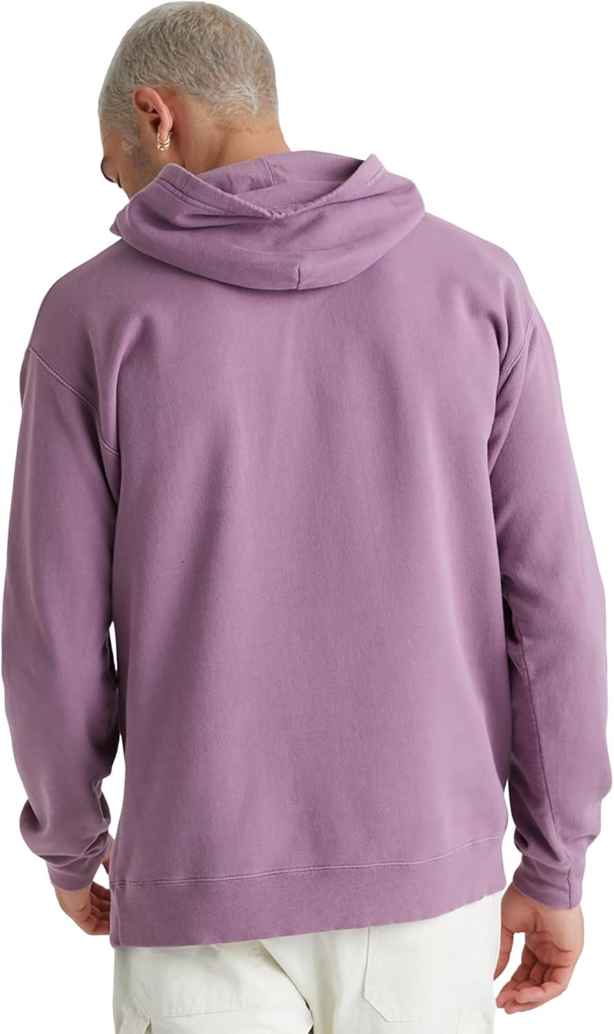 imageHanes mens Originals Fleece Hoodie Garment Dyed Hooded Sweatshirt Unisex Fleece PulloverPurple Plum Raisin