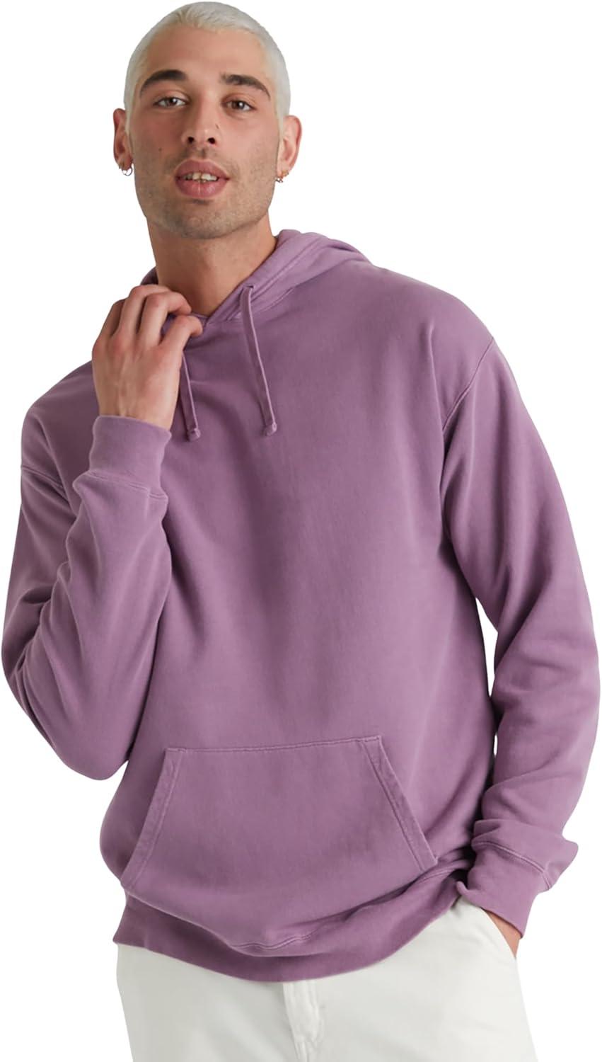 imageHanes mens Originals Fleece Hoodie Garment Dyed Hooded Sweatshirt Unisex Fleece PulloverPurple Plum Raisin