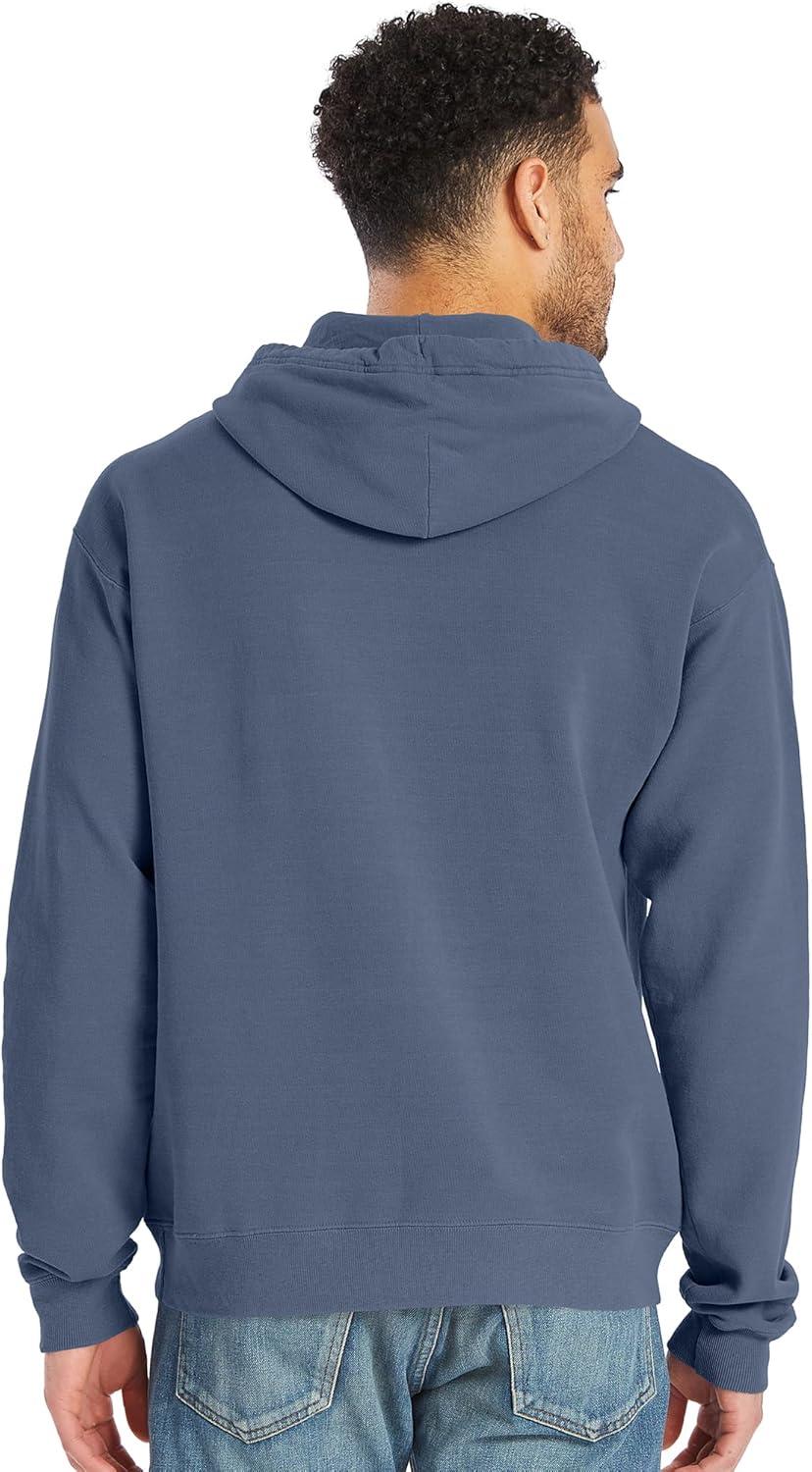 imageHanes mens Originals Fleece Hoodie Garment Dyed Hooded Sweatshirt Unisex Fleece PulloverSaltwater