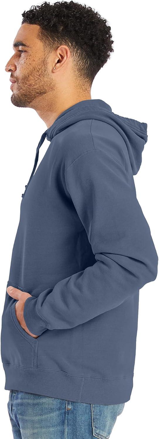 imageHanes mens Originals Fleece Hoodie Garment Dyed Hooded Sweatshirt Unisex Fleece PulloverSaltwater
