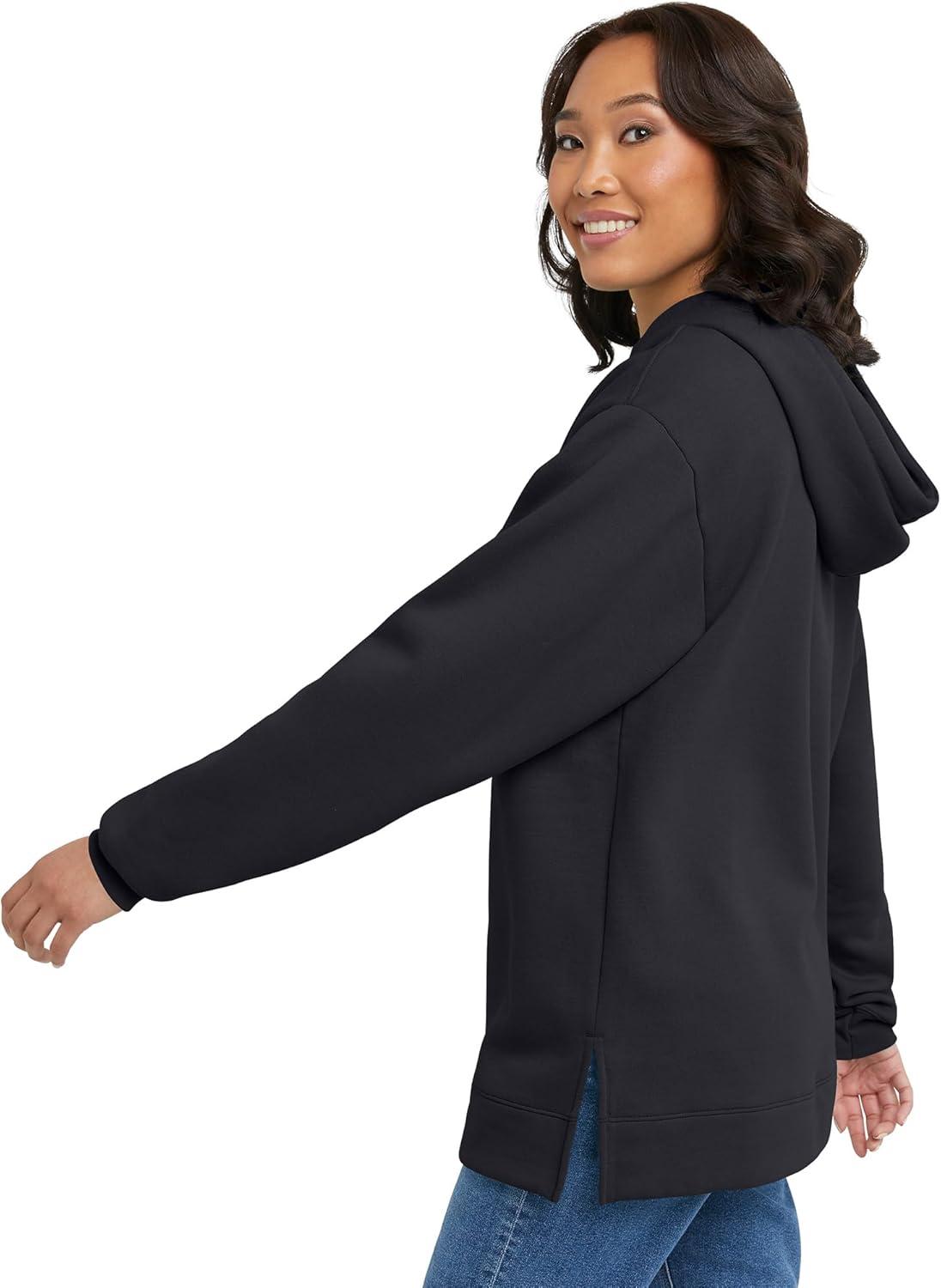 imageHanes womens Ecosmart Fleece Hoodie Midweight Sweatshirt for Women Kanga PocketEbony