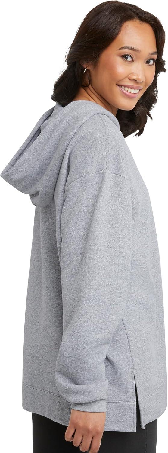 imageHanes womens Ecosmart Fleece Hoodie Midweight Sweatshirt for Women Kanga PocketLight Steel
