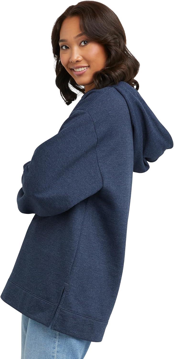 imageHanes womens Ecosmart Fleece Hoodie Midweight Sweatshirt for Women Kanga PocketNavy Heather