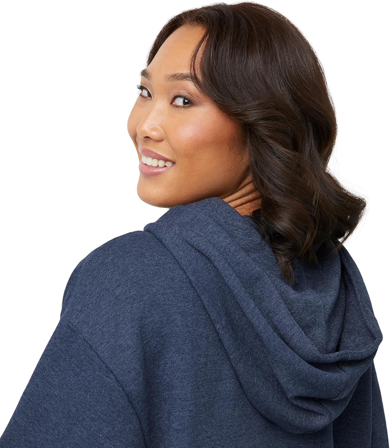 imageHanes womens Ecosmart Fleece Hoodie Midweight Sweatshirt for Women Kanga PocketNavy Heather