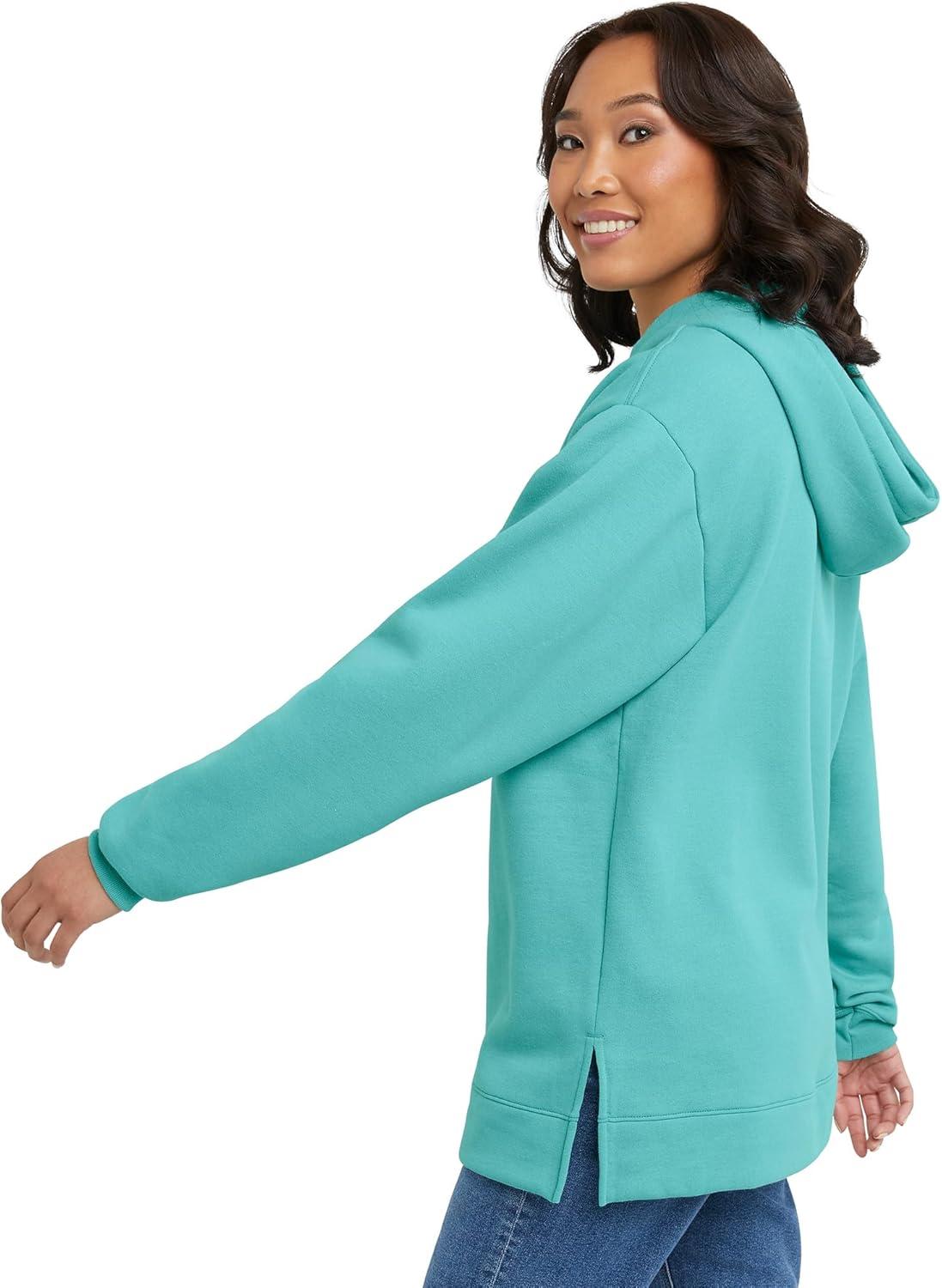 imageHanes womens Ecosmart Fleece Hoodie Midweight Sweatshirt for Women Kanga PocketSpanish Moss