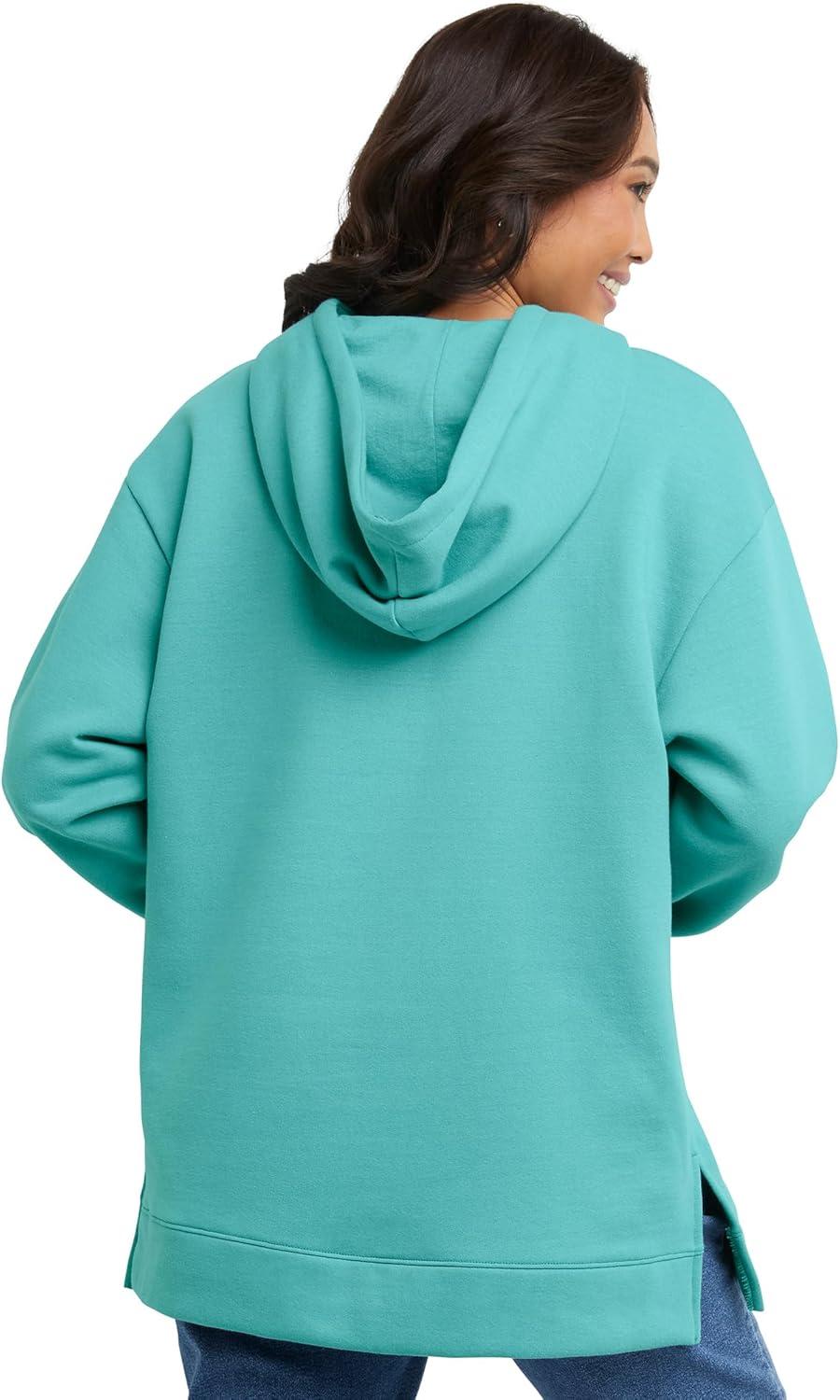 imageHanes womens Ecosmart Fleece Hoodie Midweight Sweatshirt for Women Kanga PocketSpanish Moss