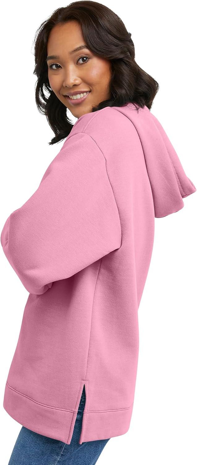 imageHanes womens Ecosmart Fleece Hoodie Midweight Sweatshirt for Women Kanga PocketSpirited Pink