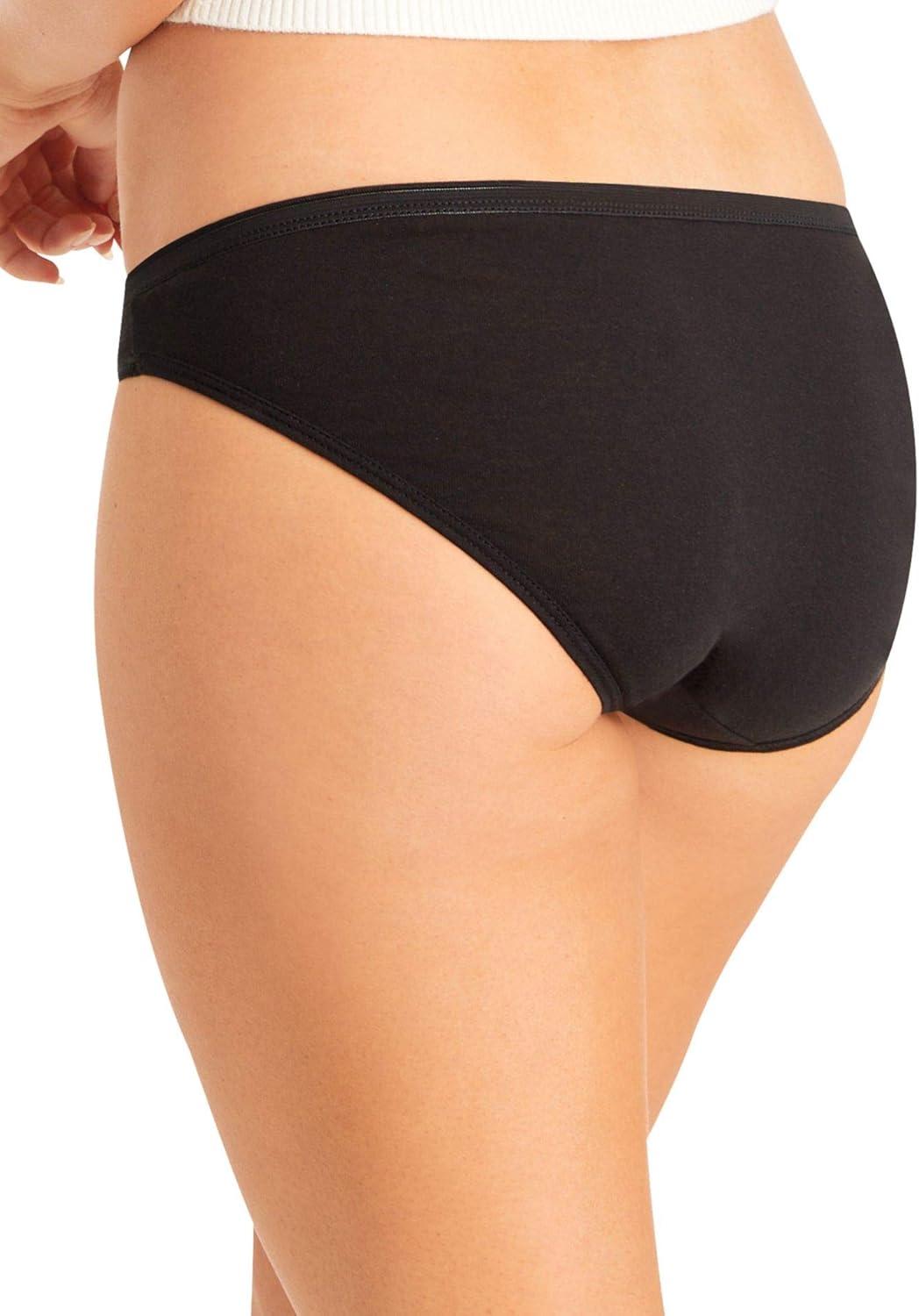 imageHanes womens Highcut Panties Pack Highwaisted Briefs Moisturewicking Cotton Underwear 10pack Colors May Vary10 Pack Black