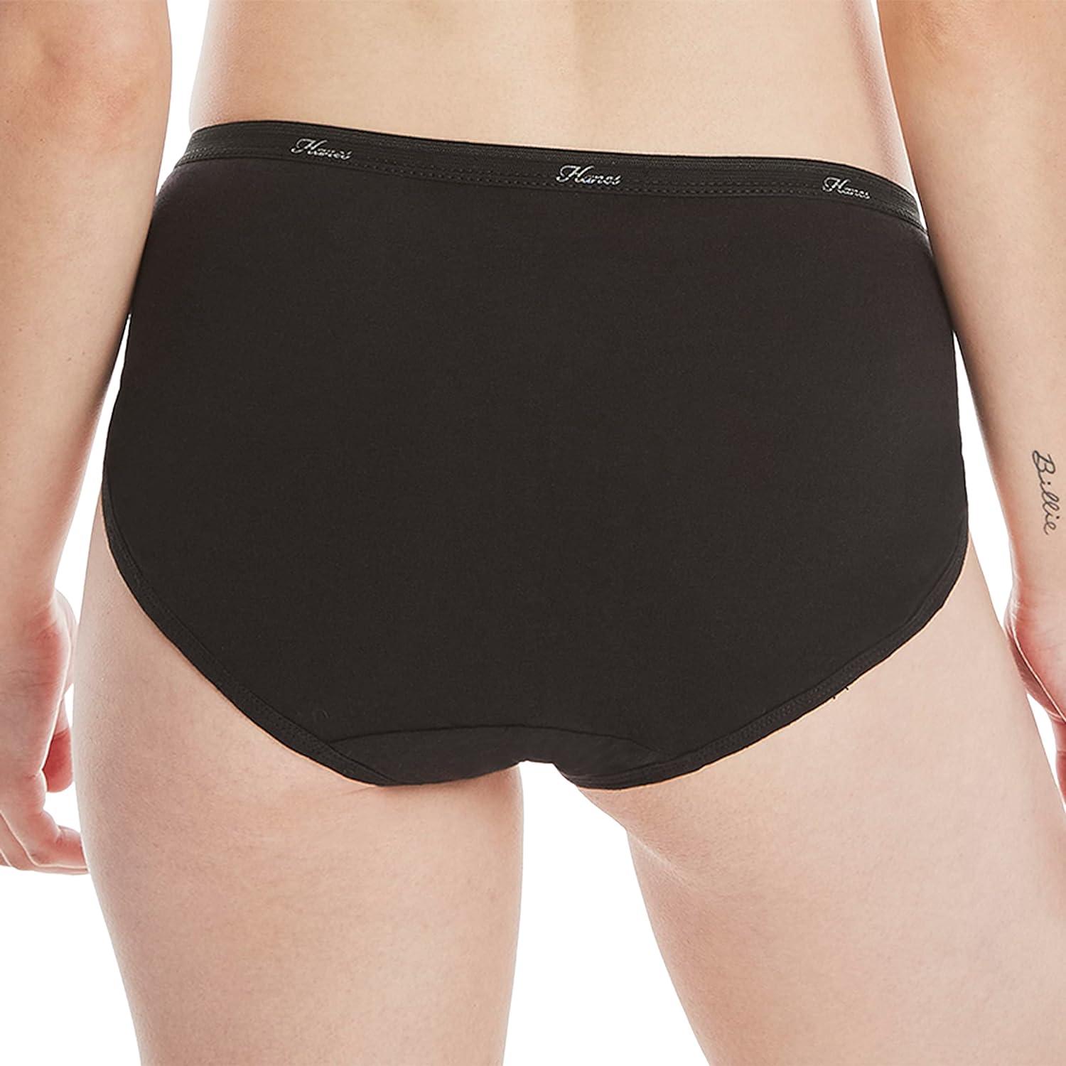 imageHanes womens Highcut Panties Pack Highwaisted Briefs Moisturewicking Cotton Underwear 10pack Colors May VarySolidPrint Mix