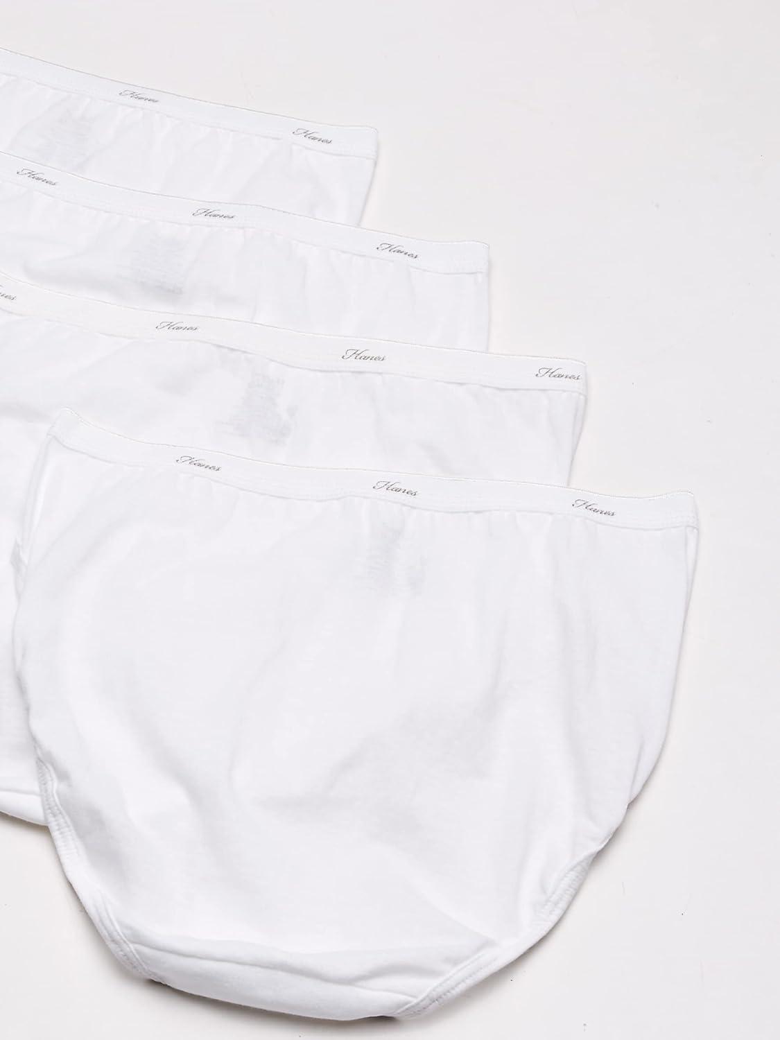 imageHanes womens Highcut Panties Pack Highwaisted Briefs Moisturewicking Cotton Underwear 10pack Colors May VaryWhite 10pack