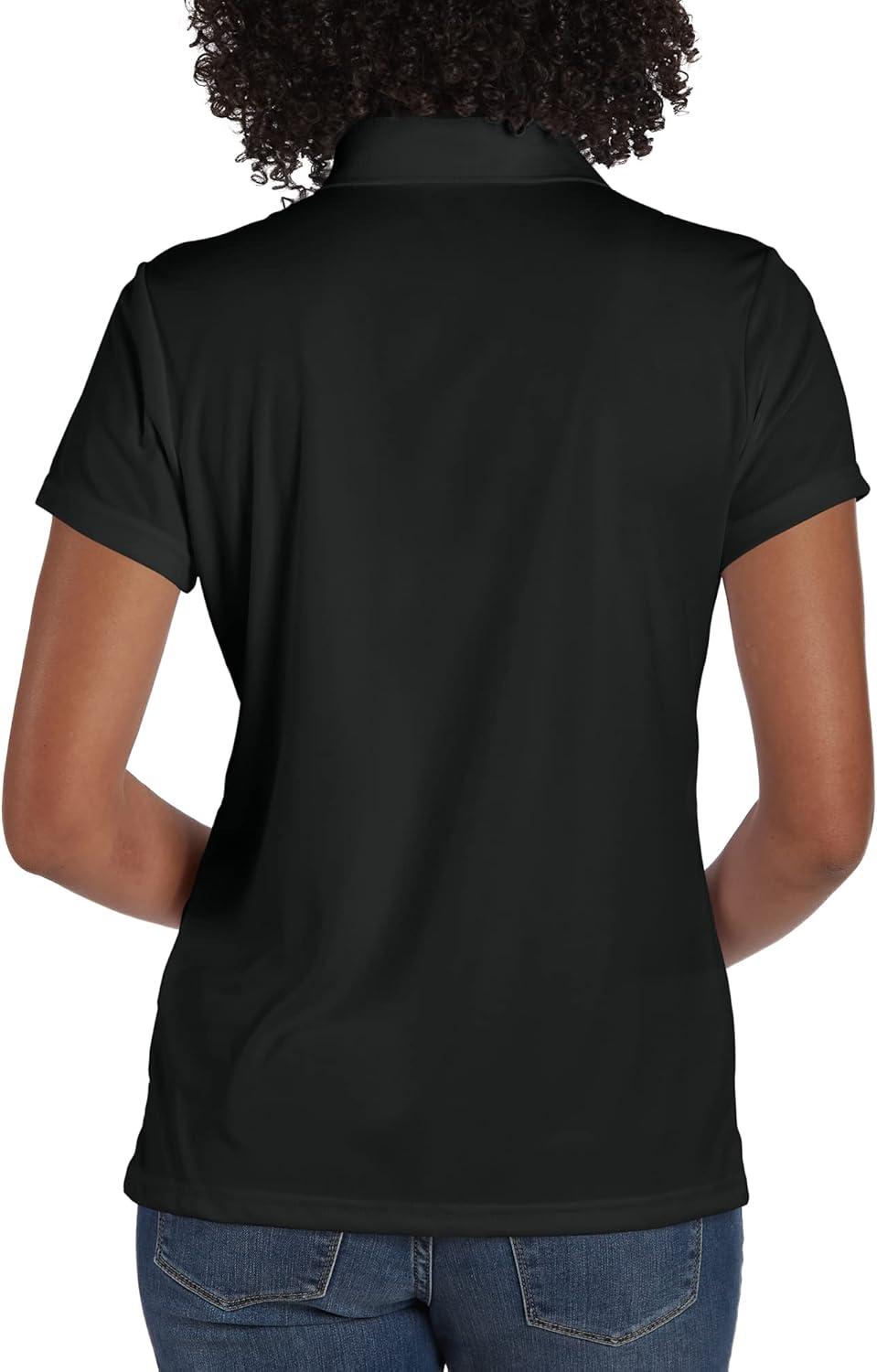 imageHanes womens Performance Polo Single or 3Pack Sport Cool DRI MoistureWicking Polo Shirt 40 UPF ProtectionBlack 1 Pack