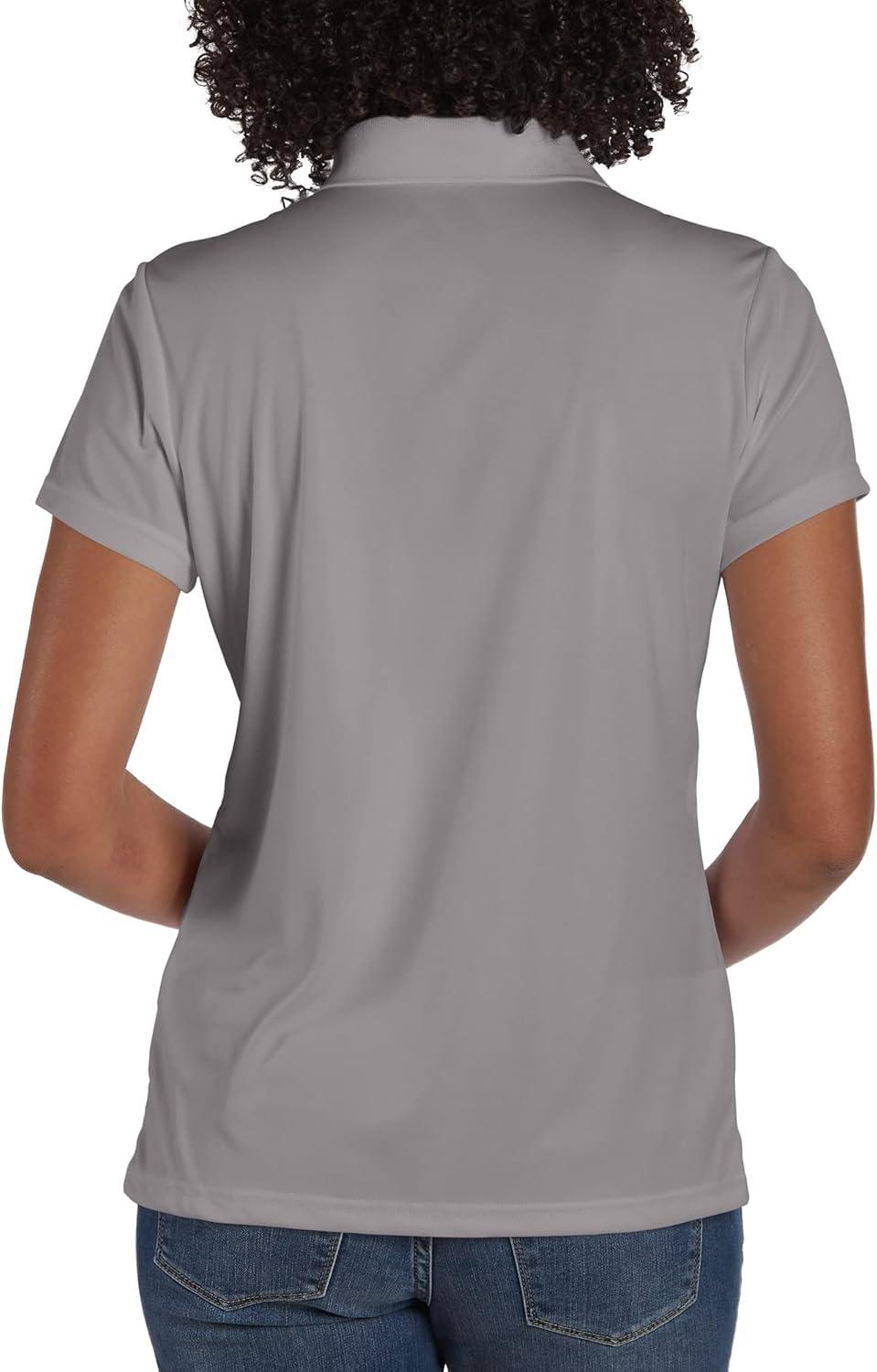 imageHanes womens Performance Polo Single or 3Pack Sport Cool DRI MoistureWicking Polo Shirt 40 UPF ProtectionBlackWhiteGray 3 Pack