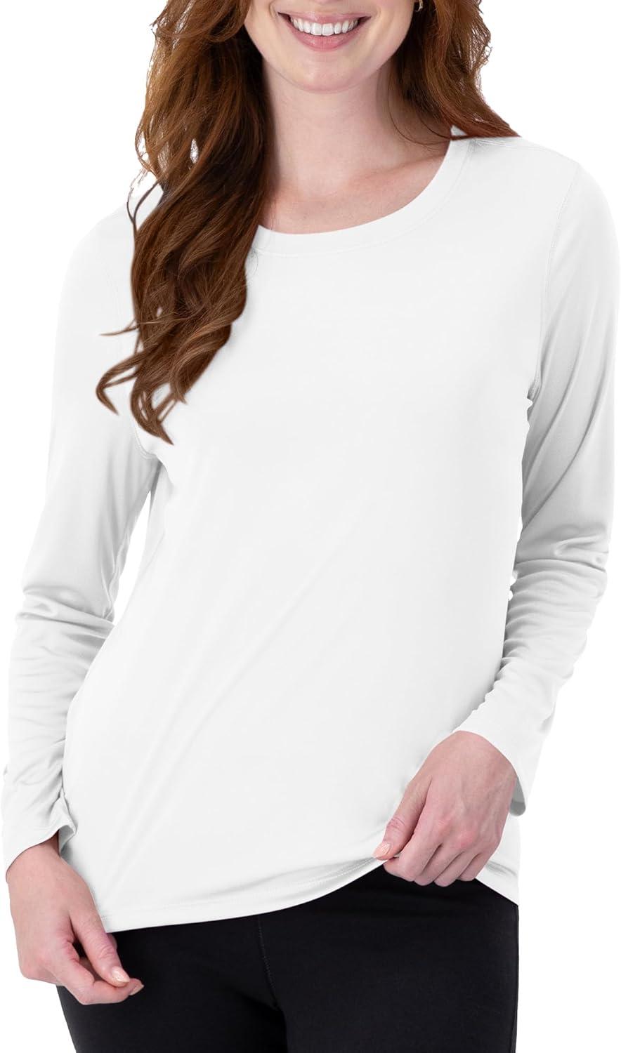 imageHanes womens Sport Cool Dri Performance Tshirt Short Or Long SleeveBlackWhite 4 Pack