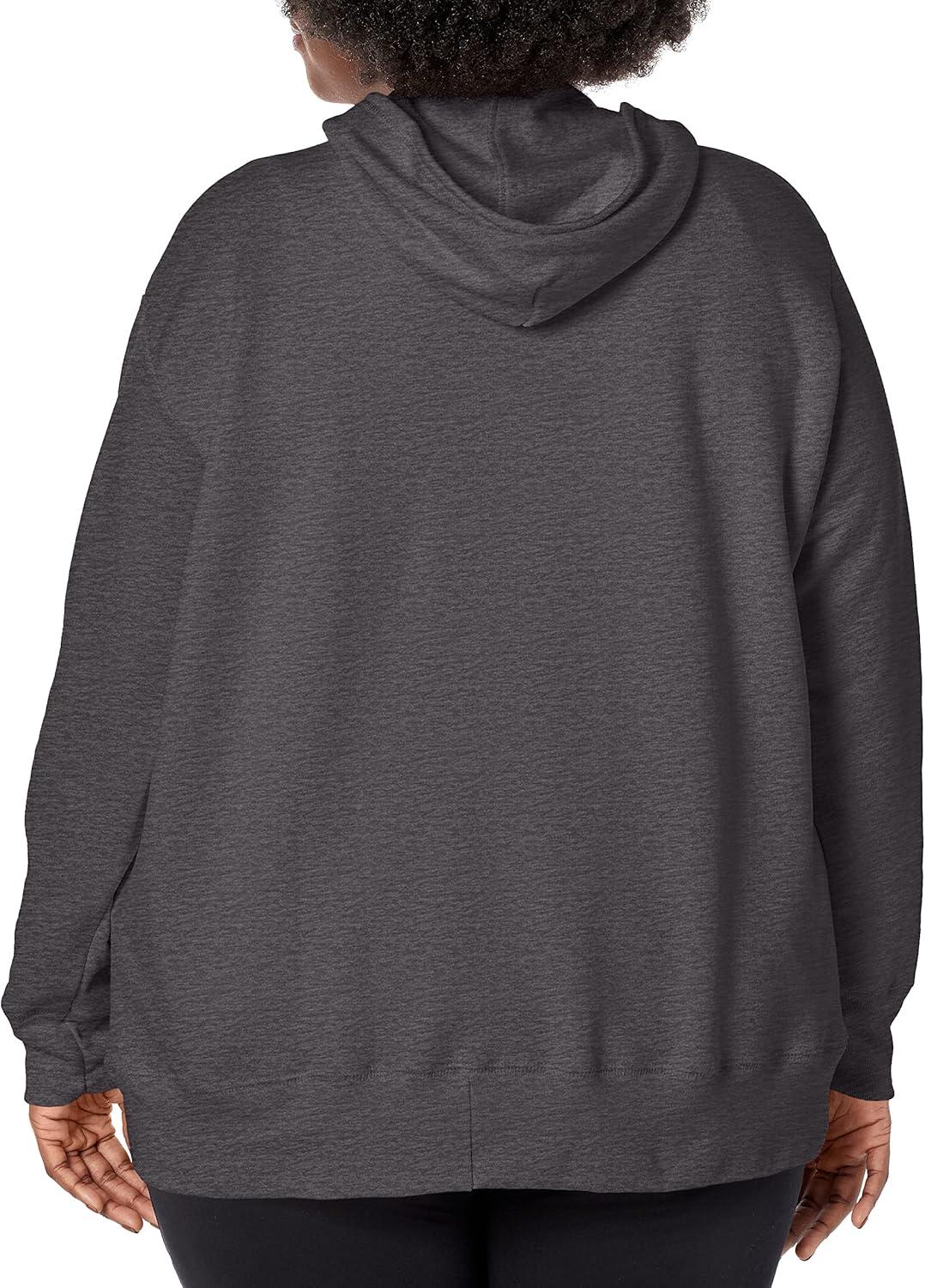 imageJUST MY SIZE Plus Size ComfortSoft EcoSmart Fleece FullZip Womens HoodieSlate Heather