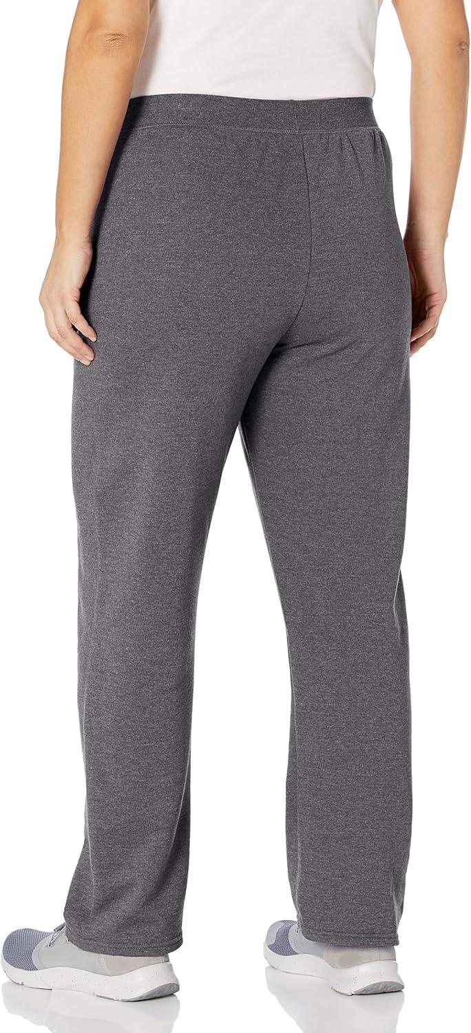 imageJUST MY SIZE Womens Plus Size EcoSmart Sweatpants Open Leg Fleece Pants 305quotSlate Heather