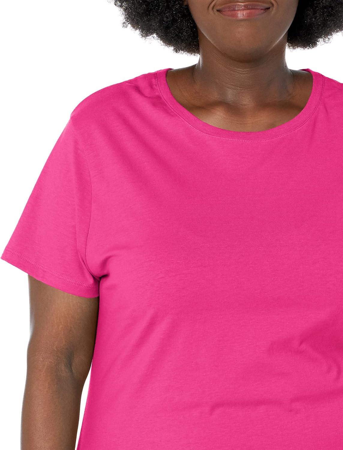 imageJUST My Size Womens PlusSize Short Sleeve Crew Neck TeeAmaranth