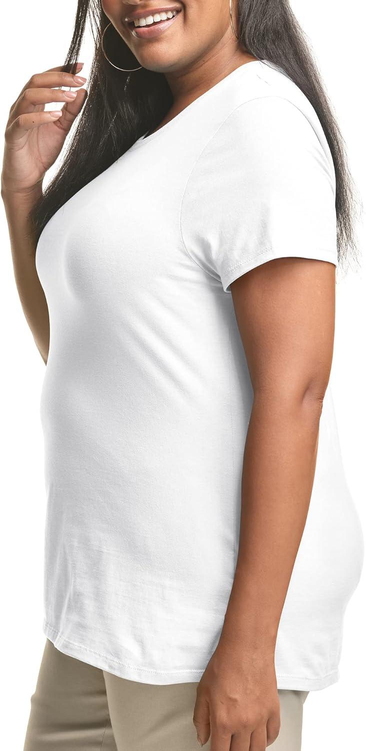 imageJUST My Size Womens PlusSize Short Sleeve Crew Neck TeeWhite
