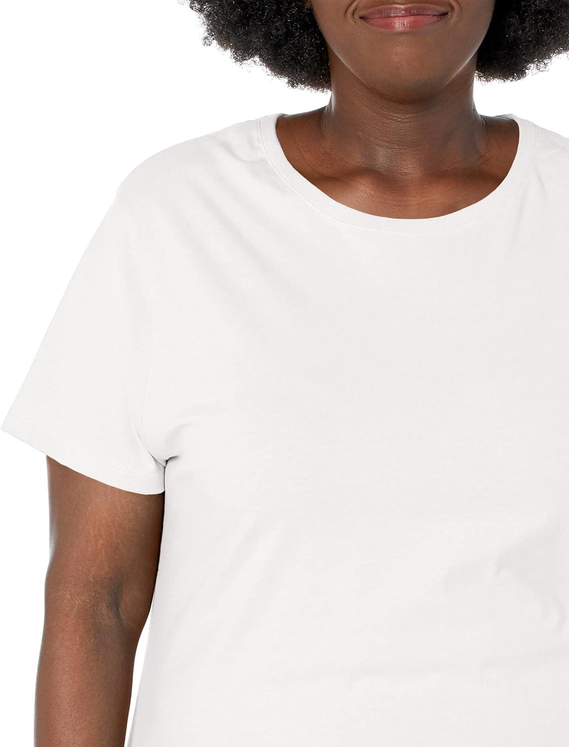 imageJUST My Size Womens PlusSize Short Sleeve Crew Neck TeeWhite