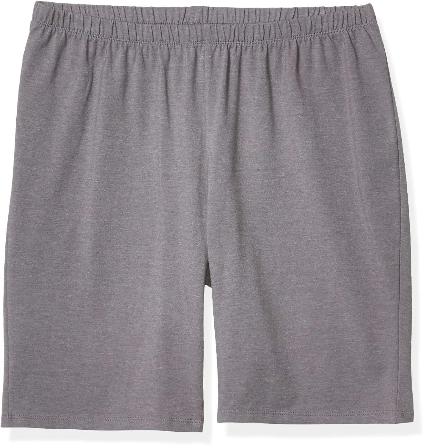 imageJust My Size Womens Stretch Jersey Bike Shorts Plus Size PullOn Bike ShortsCharcoal Heather