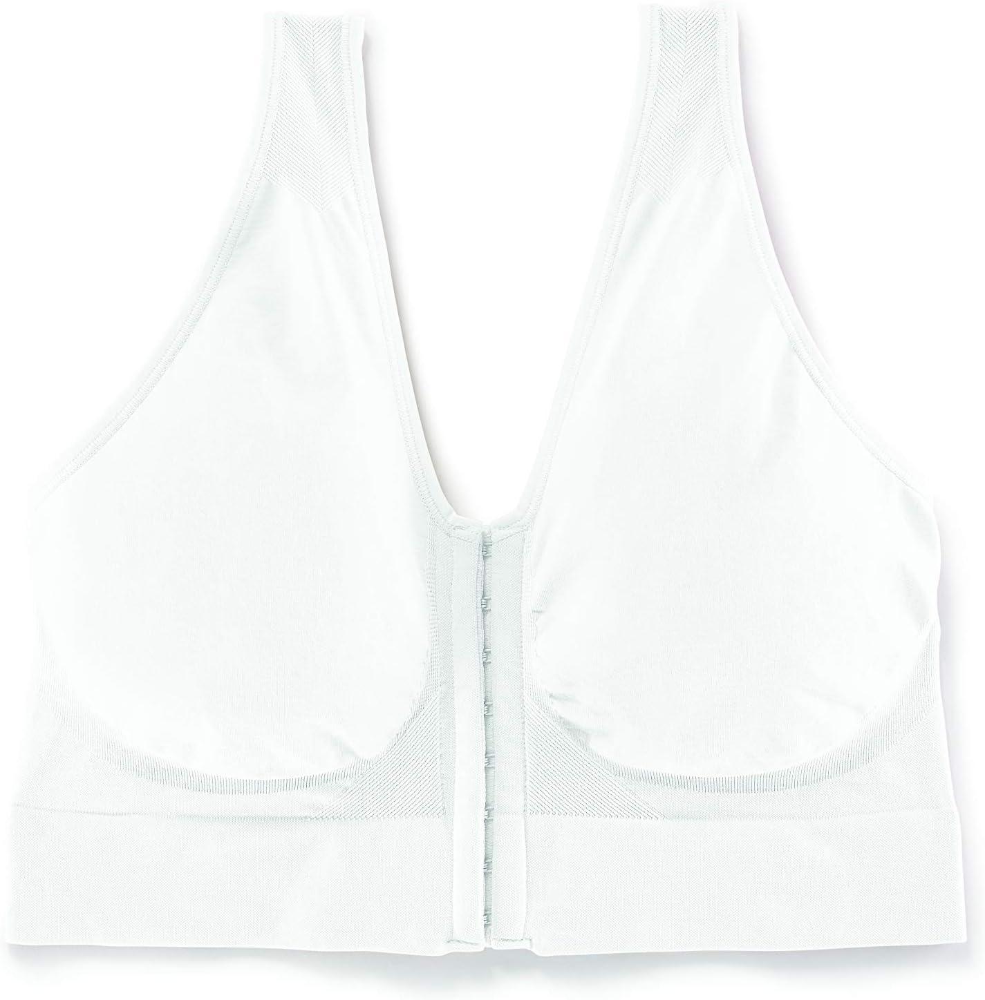 imageJust My Size Womens Wireless Bra Pure Comfort Full Figure FrontClose Bra Plus SizesWhite