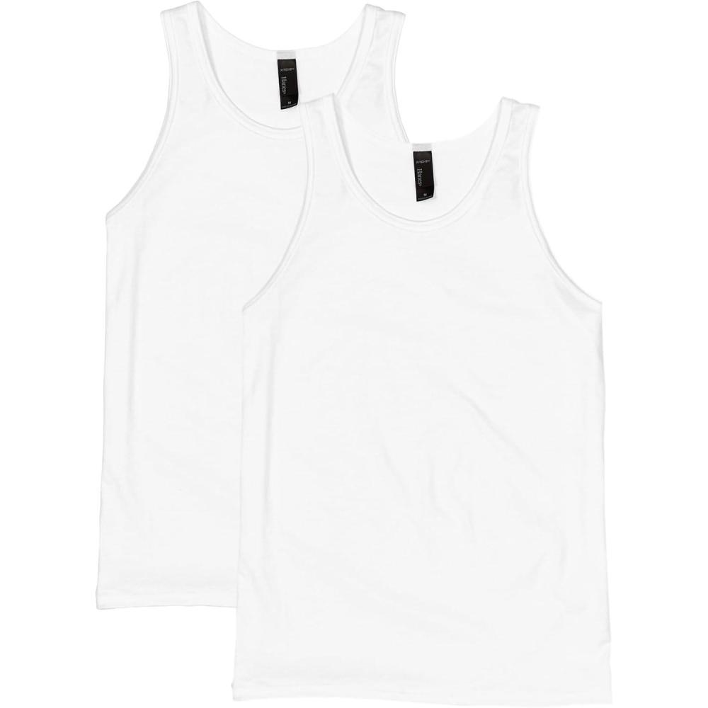 imageHanes Mens Performance Tank XTemp MoistureWicking Tank Top Solid Colors 2PackWhite