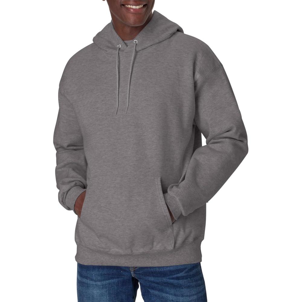 imageHanes Mens Ultimate Sweatshirt Heavyweight Fleece Hoodie Cotton Sweatshirt for MenOxford Gray