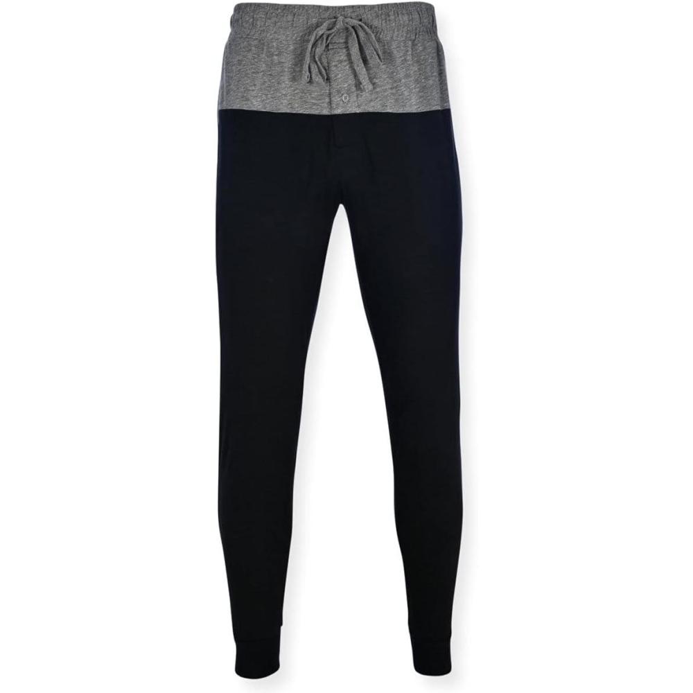 imageHanes Mens Waffle Knit Jogger Pant SleepwearBlack Grey