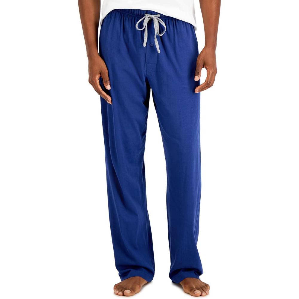 imageHanes Mens XTemp Jersey Cotton Pajama Pants Loungewear with Pockets Extended SizesBlue