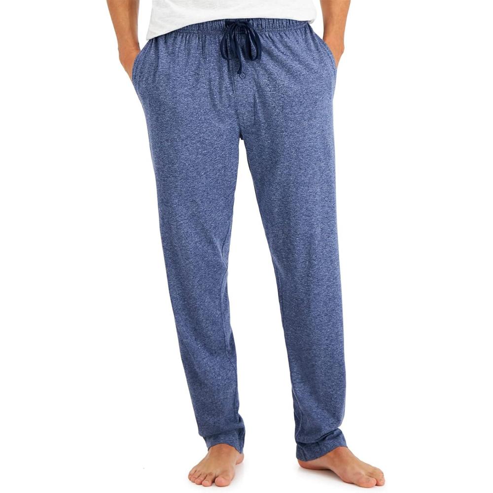 imageHanes Mens XTemp Jersey Cotton Pajama Pants Loungewear with Pockets Extended SizesDenim