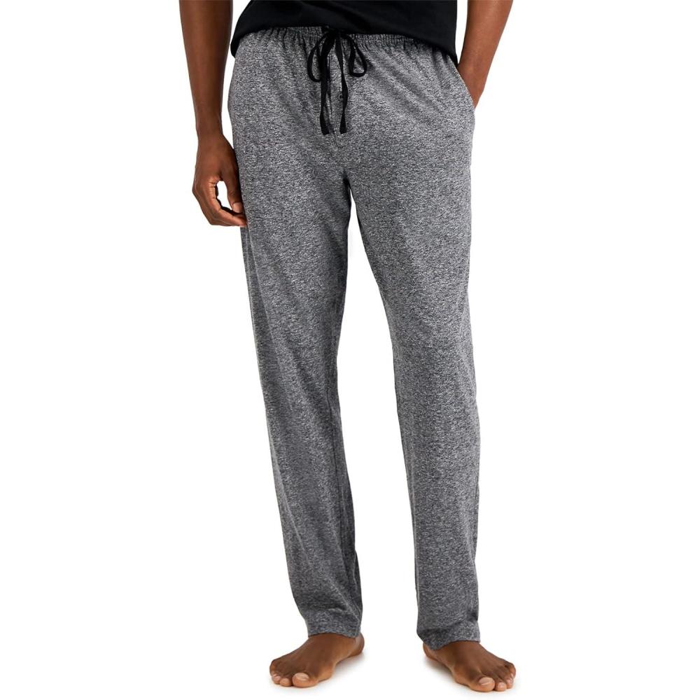 imageHanes Mens XTemp Jersey Cotton Pajama Pants Loungewear with Pockets Extended SizesHeather Grey