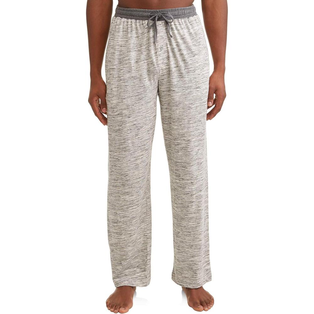imageHanes Mens XTemp Jersey Cotton Pajama Pants Loungewear with Pockets Extended SizesOatmeal