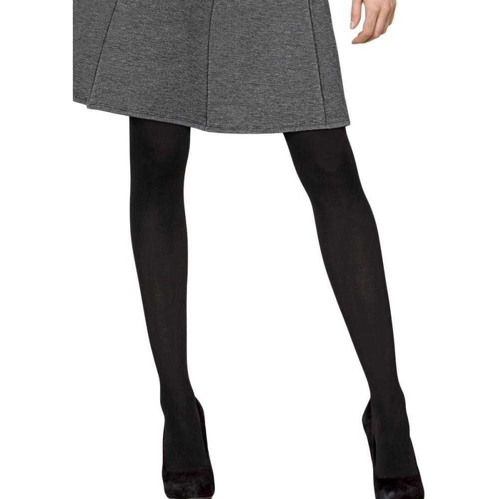 imageHanes Script Womens Control Top Sheer Toe XTemp Technology Opaque TightsBlack