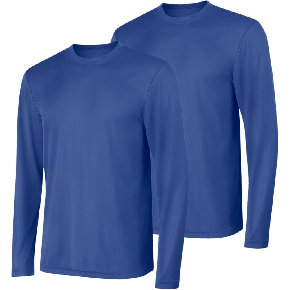 imageHanes Sport Mens LongSleeve TShirt Pack Cool DRI MoistureWicking Performance TShirts Performance Tee 2PackDeep Royal