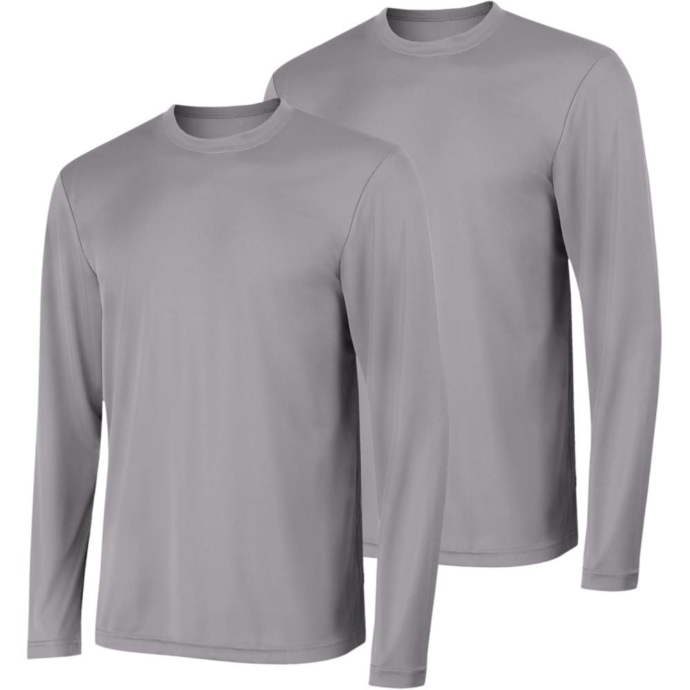 imageHanes Sport Mens LongSleeve TShirt Pack Cool DRI MoistureWicking Performance TShirts Performance Tee 2PackGraphite