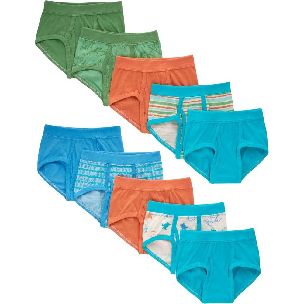 imageHanes Toddler Boys Organic Cotton Underwear Pure Comfort 100 Cotton Boxer Briefs Available 10 ampamp 7 PackBriefs Assorted 10 Pack