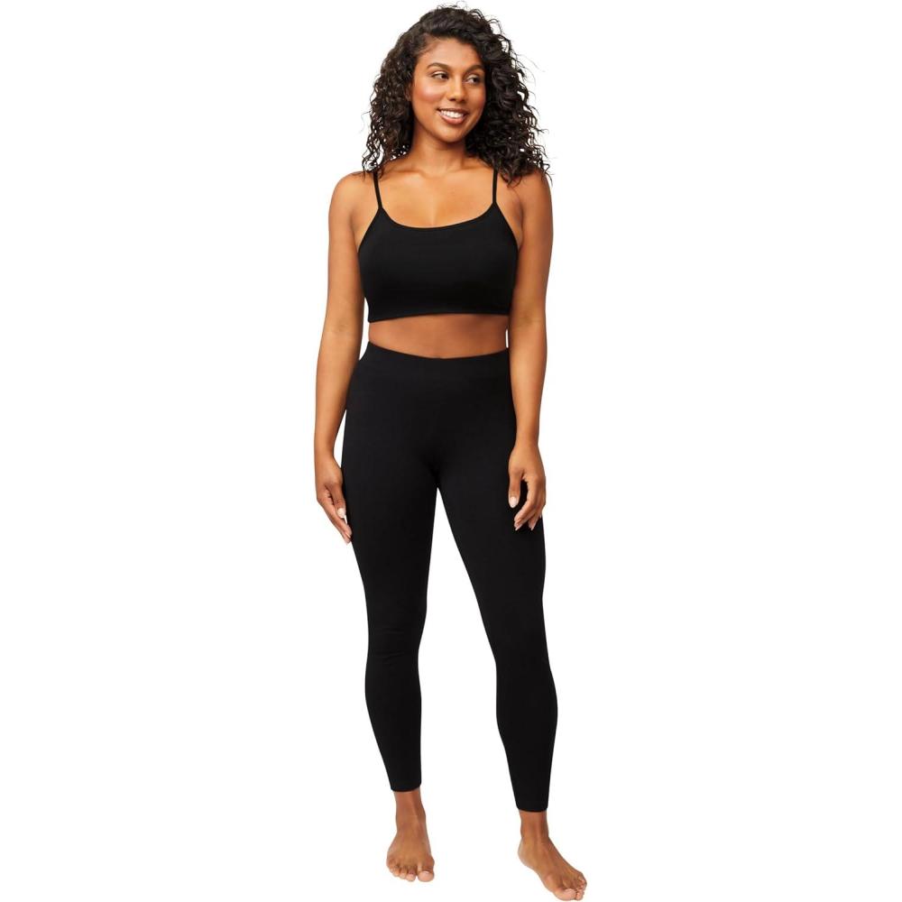 imageHanes Womens EcoSmart Classic Fitted LeggingsBlack