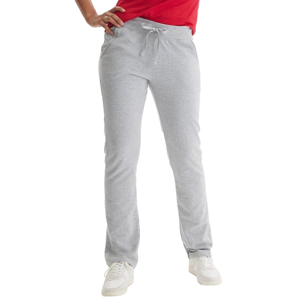 imageHanes Womens French Terry Pant with PocketsLight Steel
