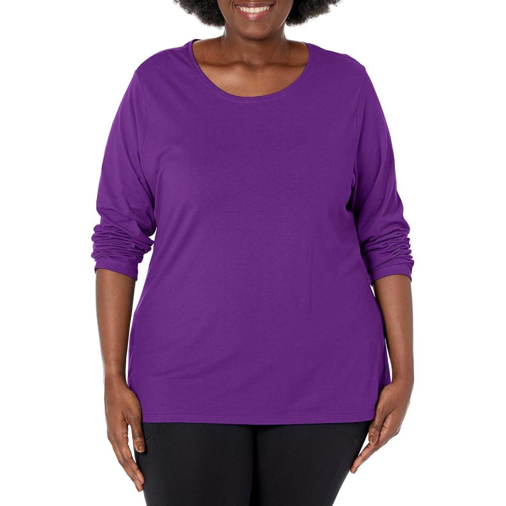 imageHanes Womens Just my size Cotton Jersy T shirtViolet Splendor