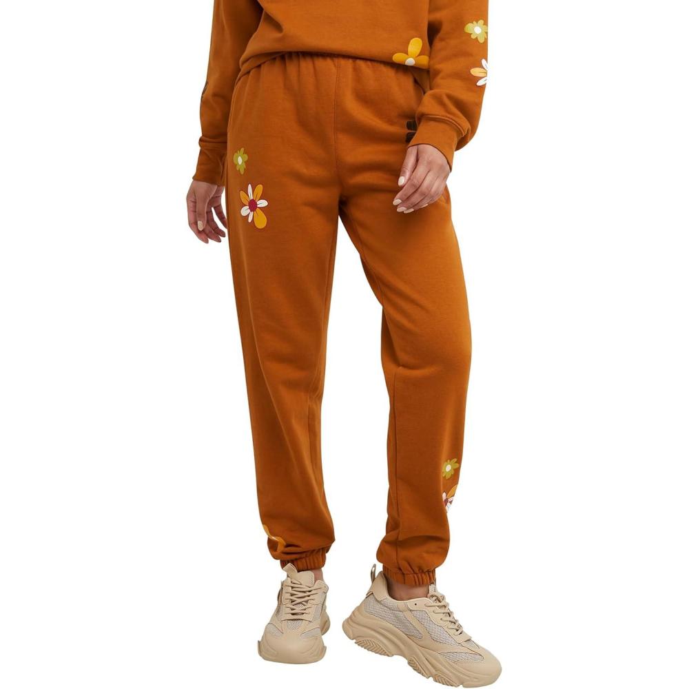 imageHanes Womens Originals Midweight Fleece Joggers Sweatpants with Pockets Place Flowers 30quot PlusAllgood Gold