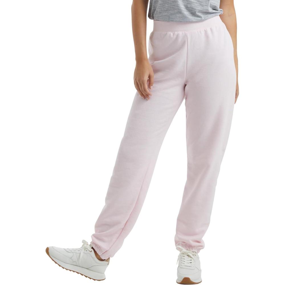 imageHanes Womens Sweatpants EcoSmart Fleece Joggers Pocketless Cinched Leg Sweatpants for Women 30quotPale Pink